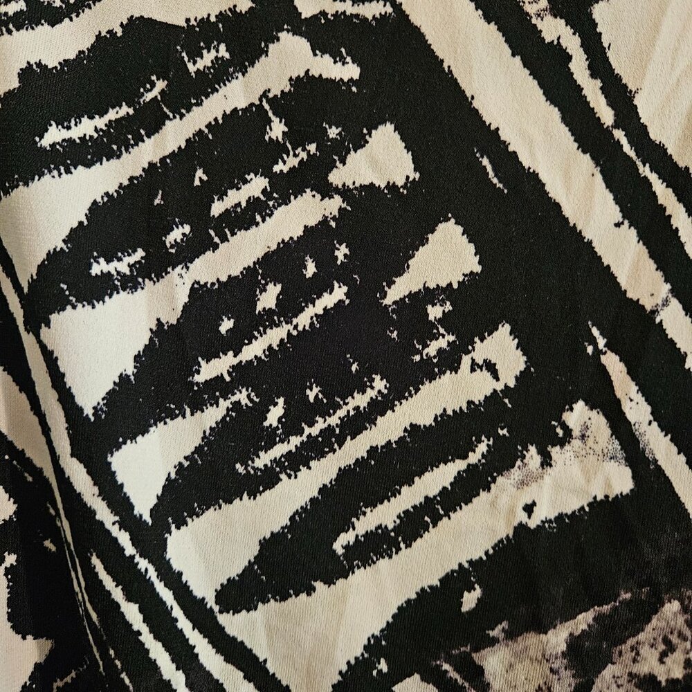 Morgan Mcfeeters Vintage Snakeskin Midi black Fall Aysymetric Slimming dress 14 - Picture 7 of 10
